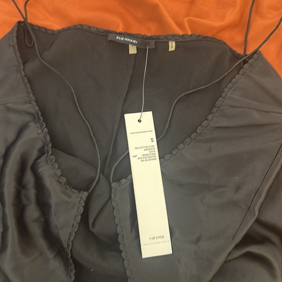 ELIE TAHARI Ruffled, Lace Sheer Blouse, Size SM - Picture 9 of 9